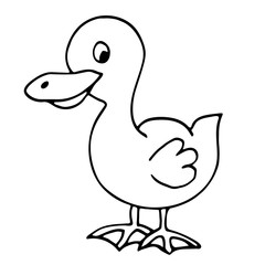 Fototapeta premium Duck toy coloring book
