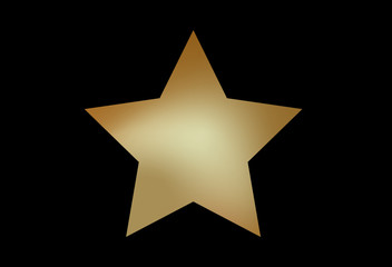 Gradient gold star sign flat icon symbol vector format