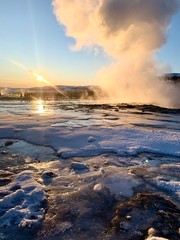 geysers in winter