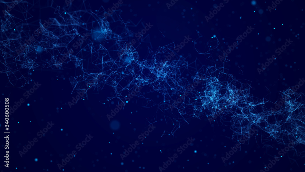 Poster abstract background of dust particles. illustration of the cosmos. 3d rendering.