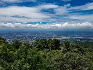 Cloud level hill forest nature jungle chiang mai view city clear sky Thailand