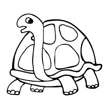 Sea Turtle Coloring Book. Hand drawing coloring book for children and adults.