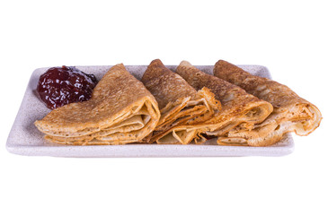 Fried pancakes on a plate