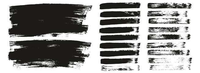 Flat Paint Brush Thin Lines & Background Mix High Detail Abstract Vector Lines Background Mix Set 