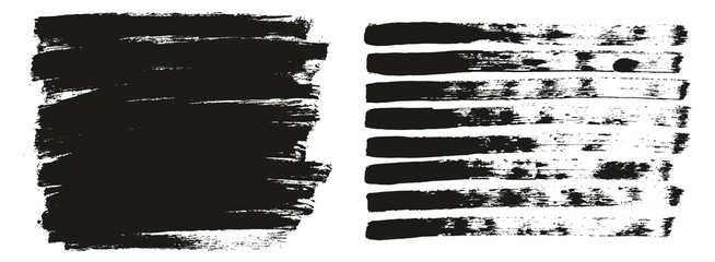 Flat Paint Brush Thin Lines & Background Mix High Detail Abstract Vector Lines Background Mix Set 