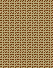 Seamless Brown Hearts