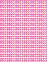 Seamless colorful heart pattern