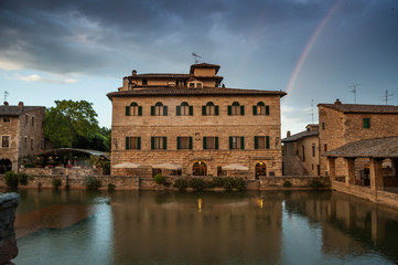 bagno vignoni,toscana,italia