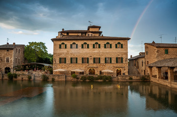 bagno vignoni,toscana,italia