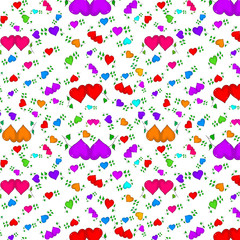seamless pattern with hearts