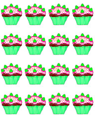 set of cupcakes