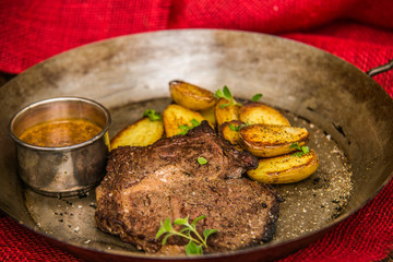 The food in the restaurant. Food styling and restaurant meal serving. Gourmet restaurant menu concept. Creative stylist restaurant