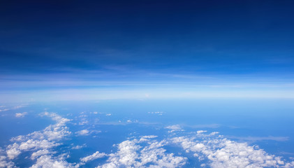 Fototapeta na wymiar Sky view from a high angle on the plane