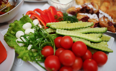 Delicious fresh and healthy wedding food