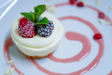chess check. piece of tasty vanilla cheesecake