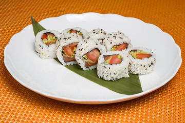 Sushi California Rolls.