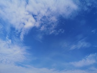Obraz premium Altostratus white clouds in the blue sky natural background beautiful nature environment