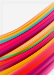 Wave lines abstract background, smooth silk design with rainbow style colors. Liquid fluid color waves. Vector Illustration