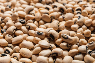 macro close up of black eye beans