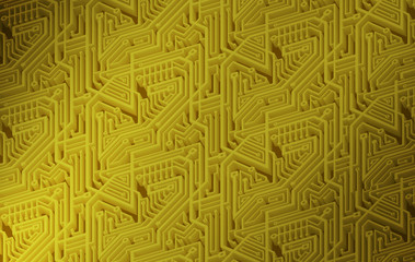 Abstract circuit board futuristic technology processing background. Microchip digital illustration.