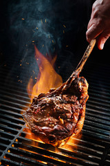 Fototapeta Beef steak on the grill obraz