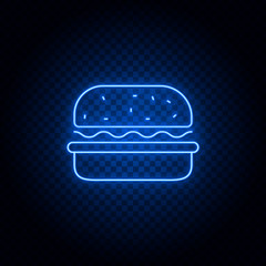 American, hamburger gear blue icon set. Abstract background with connected gears and icons for logistic, service, shipping, distribution, transport, market, communicate concepts