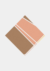 Mondrian style art colorful logo design illustration