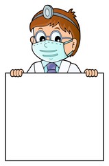 Doctor holding blank panel topic image 1