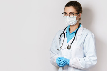 Young female doctor with a stethoscope