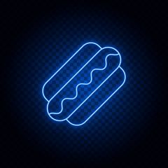 American, hotdog gear blue icon set. Abstract background with connected gears and icons for logistic, service, shipping, distribution, transport, market, communicate concepts