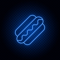 American, hotdog gear blue icon set. Abstract background with connected gears and icons for logistic, service, shipping, distribution, transport, market, communicate concepts