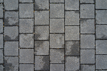 old wet stone pavement