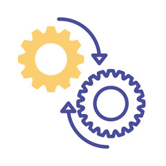 gears machine line style icon