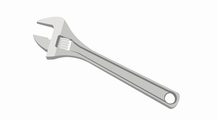 Vector Illustration of a Wrench Isolated 