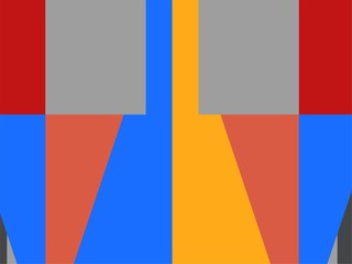 Obraz premium Beautiful of Colorful Art Red, Blue, Yellow and Grey, Abstract Modern Shape. Image for Background or Wallpaper