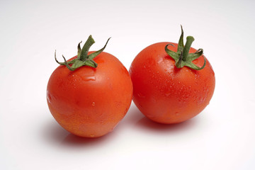 A fresh Cocktail Truss Tomatoes on white isolated background