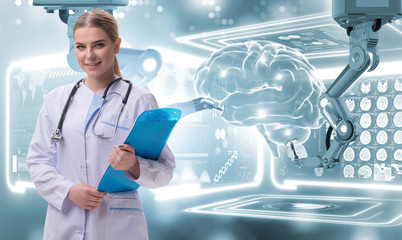 Woman doctor in telemedicine concept