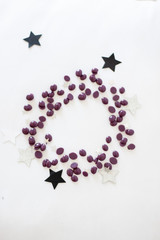 red rose petals on white background