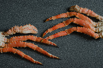crab, food, seafood, red, fresh, shellfish, sea, fish, cooked, claw, market, crustacean, meal, meat, dinner, gourmet, legs, king, isolated, animal, shrimp, cooking, delicious, shell, restaurant
