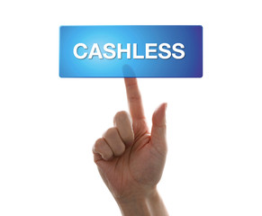 キャッシュレス決済と男性の手