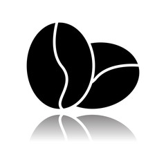 Coffee bean icon, vector illustration.