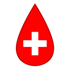 Drop of blood cross medical icon virus health - 340622179