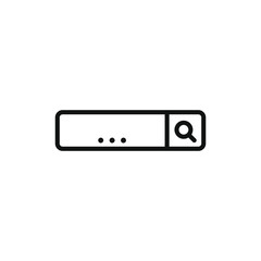 Fototapeta premium simple icon of a search bar vector illustration