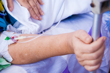 Medical dropper in a hospital room