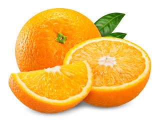 orange isolated on white clipping path