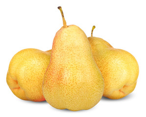 pear isolated on white clipping path