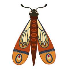 Butterfly Night Butterfly. Insects. Simple vector illustration.