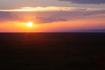 Fototapeta na wymiar African sunrise