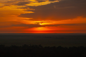 Fototapeta na wymiar Sunrise on the Mara