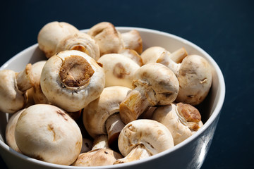 A pile of fresh mushrooms